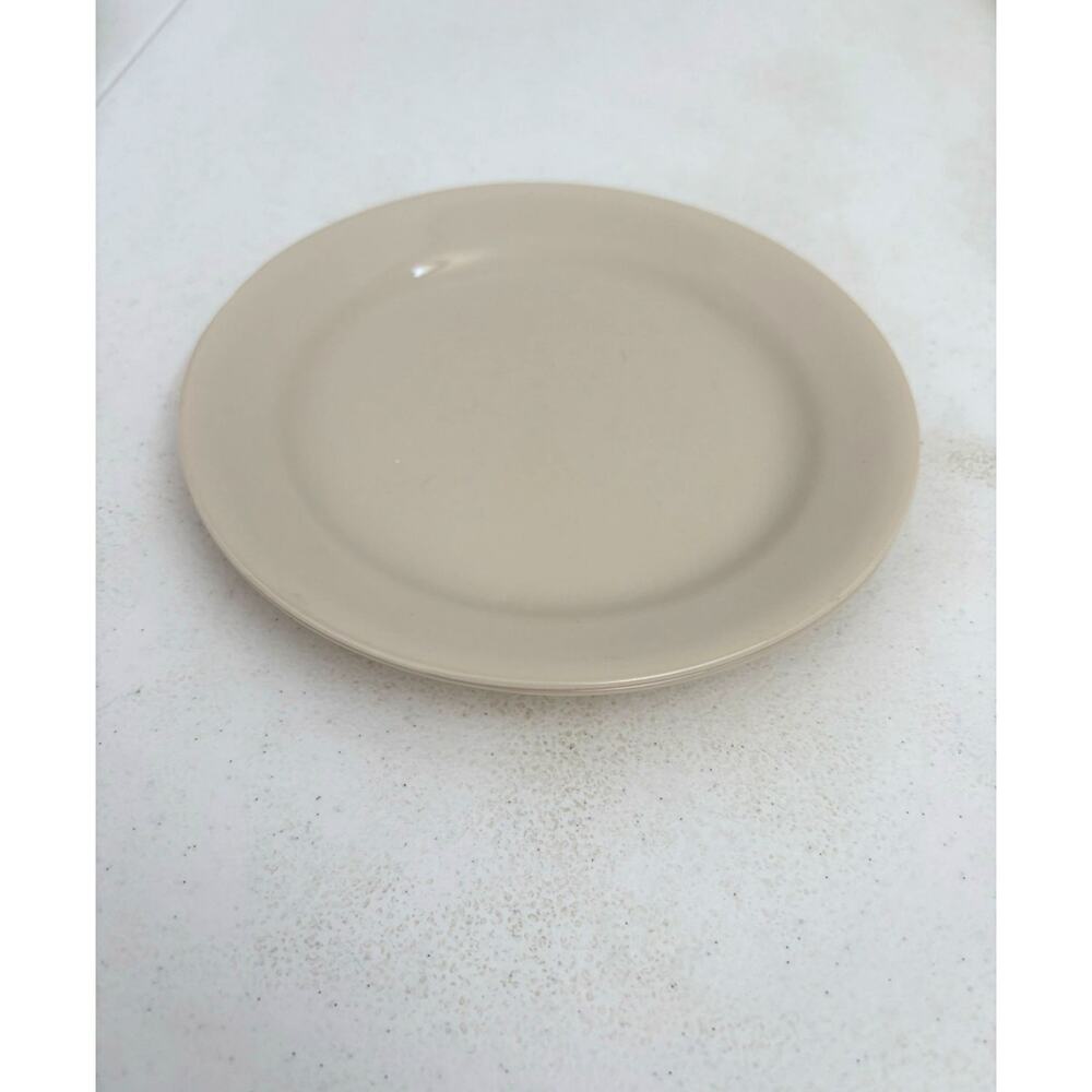 Vintage Corelle by Corning sandstone cream 7.25" salad plates set of 2
